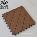 Six slats coffee color parquet plastic wood floor diagonal decking tiles